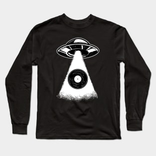 Vinyl Record Alien Abduction Long Sleeve T-Shirt